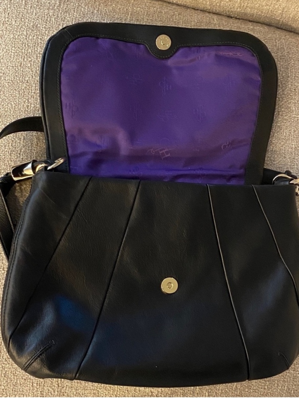 Cole Haan Jenna Leather Shoulder Bag Black Braided Strap NWT - Picture 3 of 15